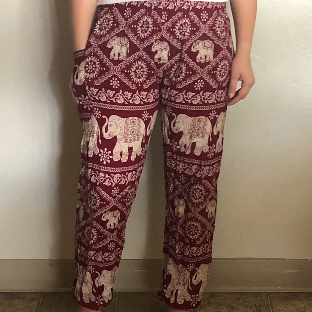 Elephant print joggers
